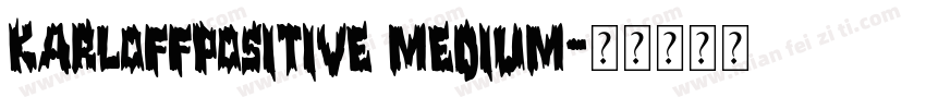 KarloffPositive Medium字体转换